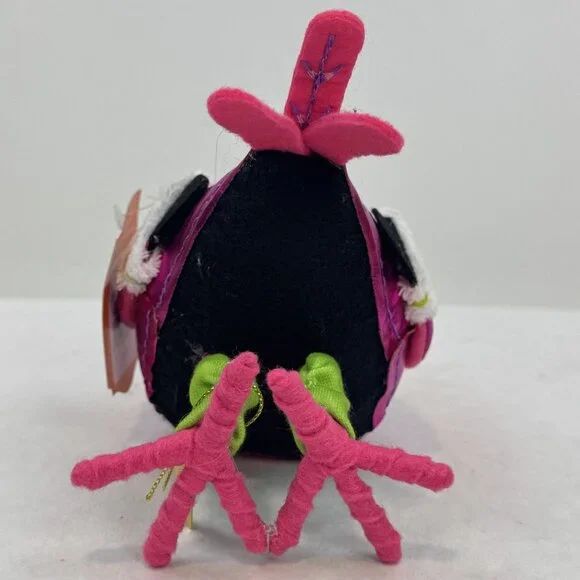 Hyde & Eek! Glitter Featherly Friends Halloween Bird Neon Pink 80's Skeleton NEW - Picture 6 of 12